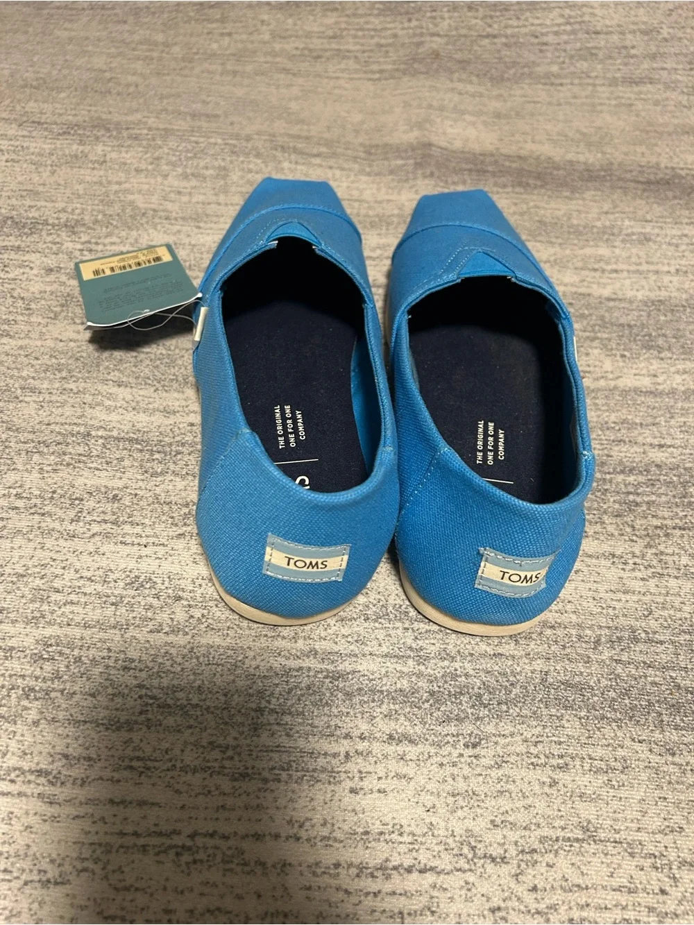 Toms Women's Canvas Slip-On Flats in Bright Blue